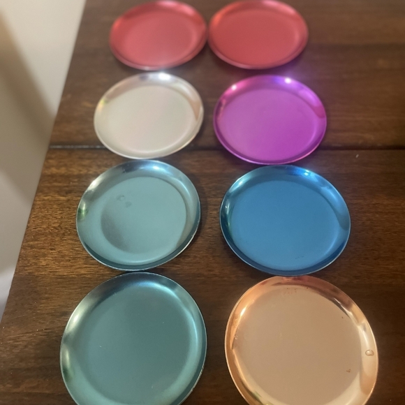 Colorful Metallic Coaster Set - Picture 2 of 2